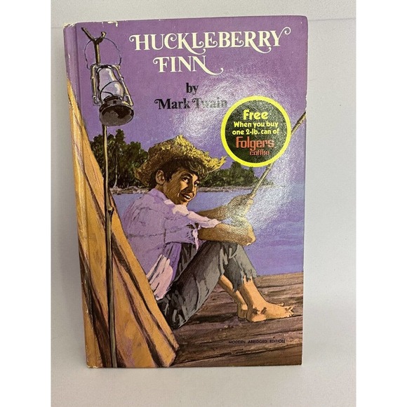 Huckleberry by Mark Twain from Folgers Coffee 1970 Vintage Misprinted Edition - Picture 1 of 8
